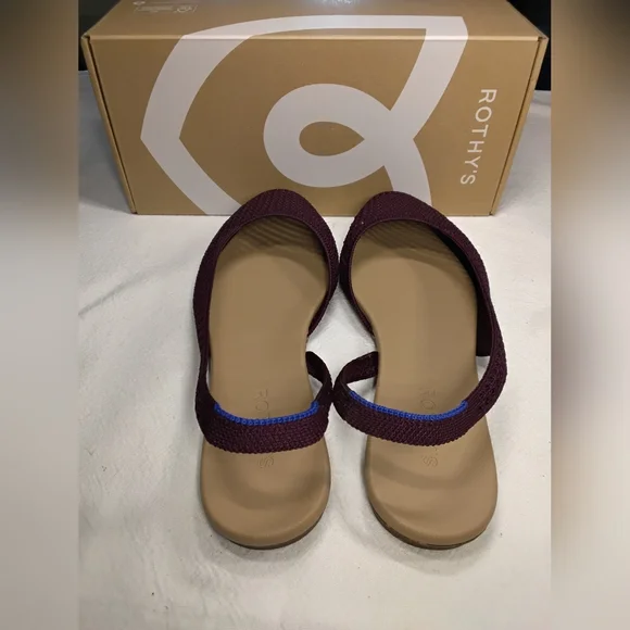 Rothy's The Almond Slingback in Plum Mesh - Picture 3 of 5